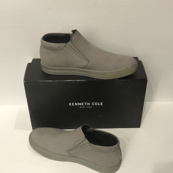 Kenneth Cole suede shoes casual sneaker gray - Picture 3 of 4